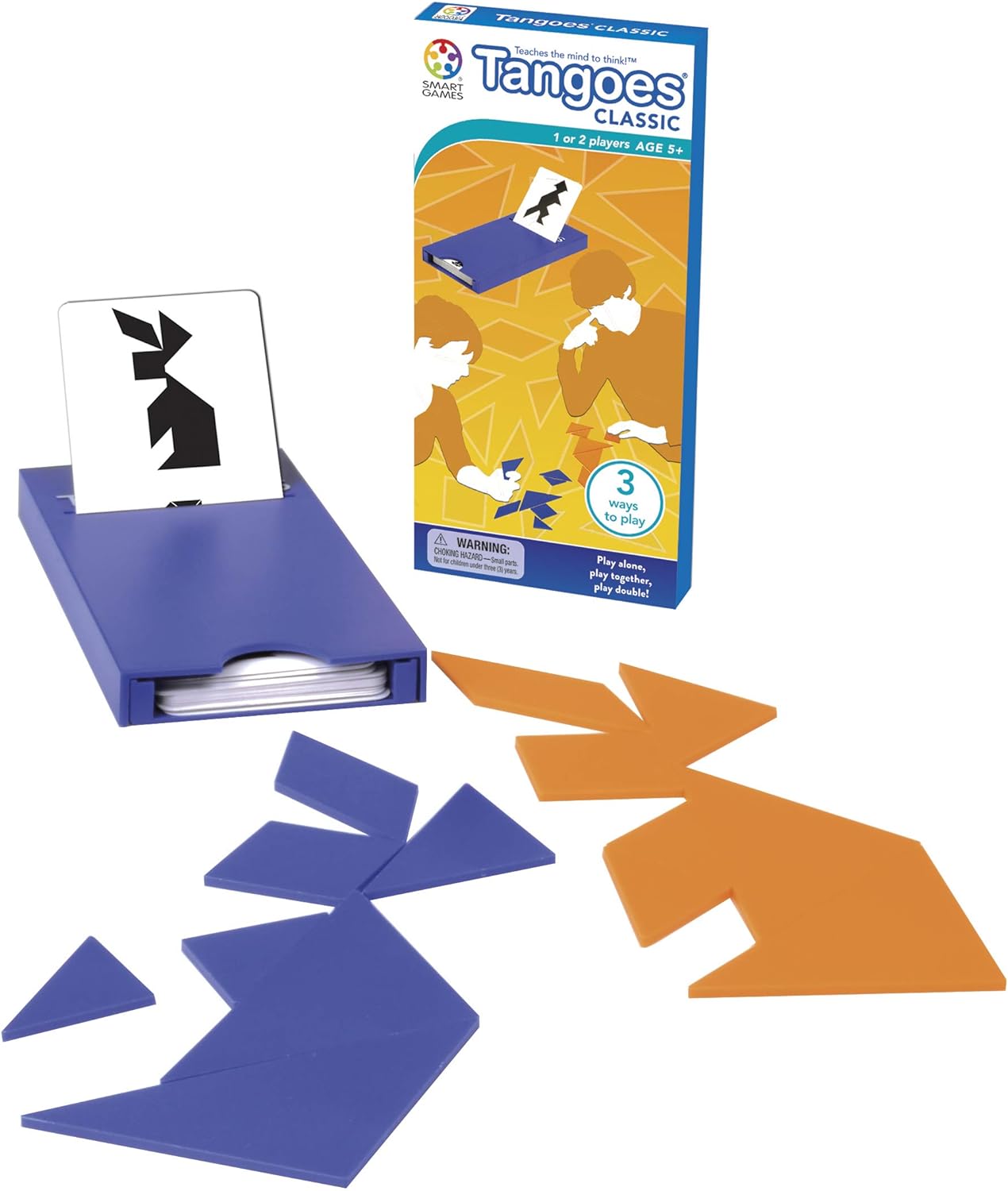 Classic Tangram Travel Game with Portable Case Featuring 100 Challenges for Ages 7 - Adult