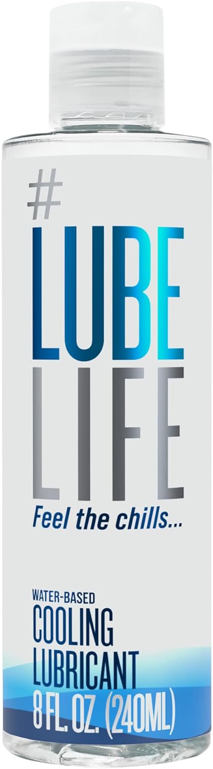 Lube Life Water-Based Cooling Personal Lubricant, Cool Tingling Sensation Lube for Men, Women and Couples, 8 Fl Oz