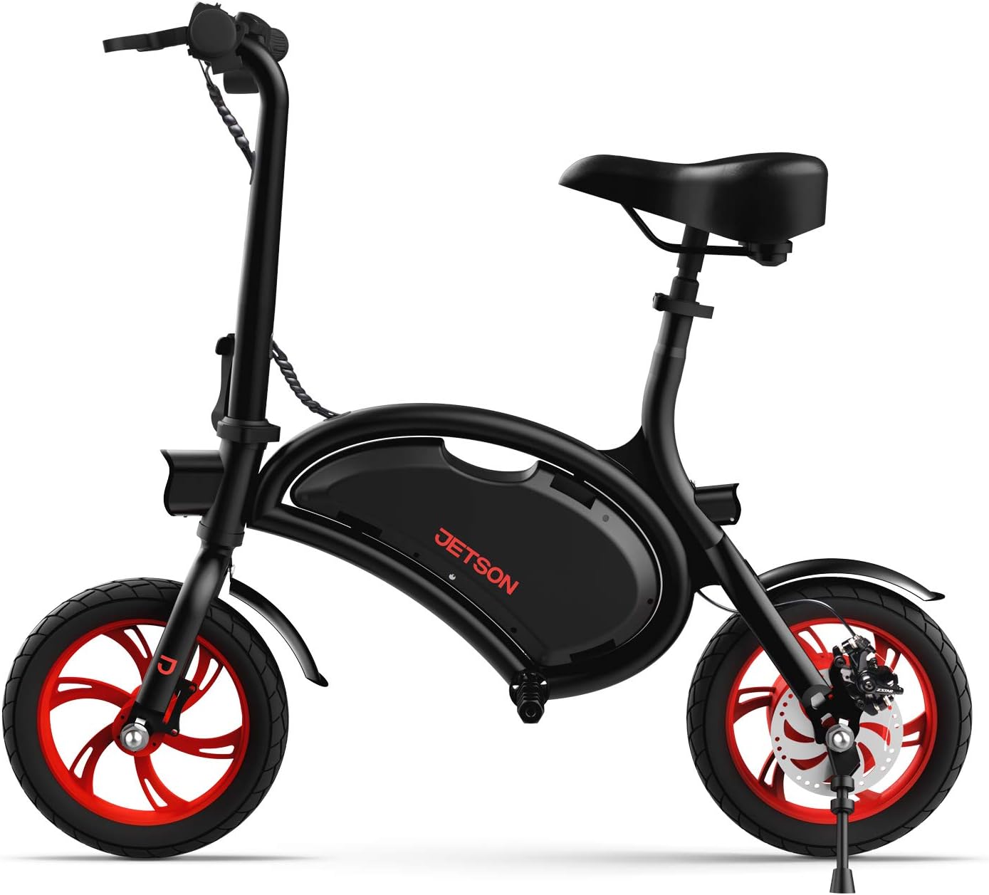 Jetson Bolt Folding Electric Ride-On Bike, Easy-Folding, Built-in Carrying Handle, Twist Throttle, Up to 15.5 MPH, Ages 13 