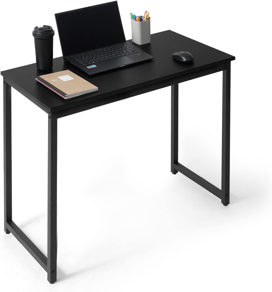 CAPHAUS 32 Inch Computer Desk, Home Office Desk, Modern Work Desk, Writing Desk for Small Space, Simple Desk for Home Use & Office, PC Table, Gaming Desk, Space-Saving Workstation, Black