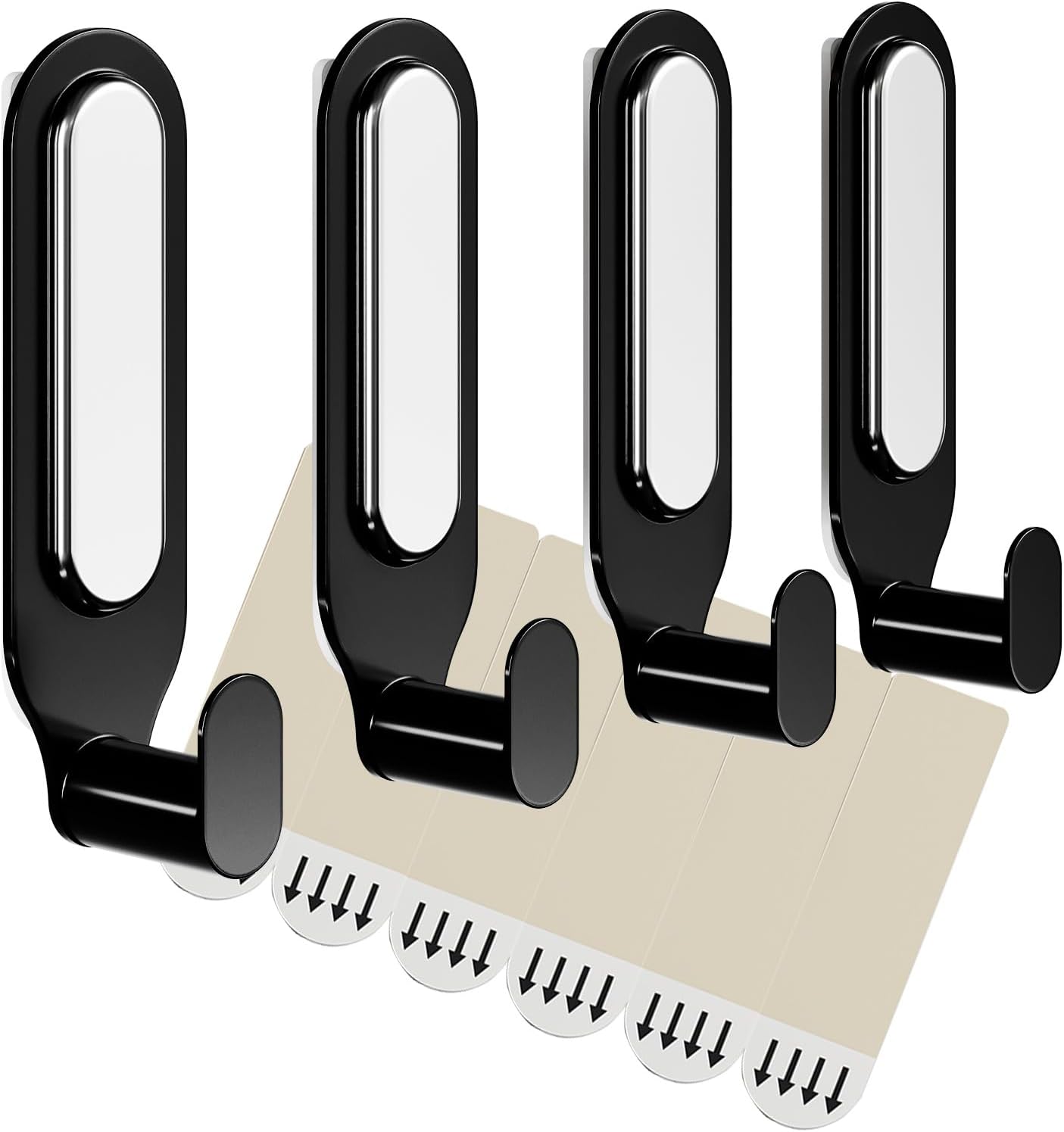 TAILI Damage-Free Hanging Metal Hooks with Adhesive Strips, Adhesive Hooks for Home Storages and Hanging Decorations