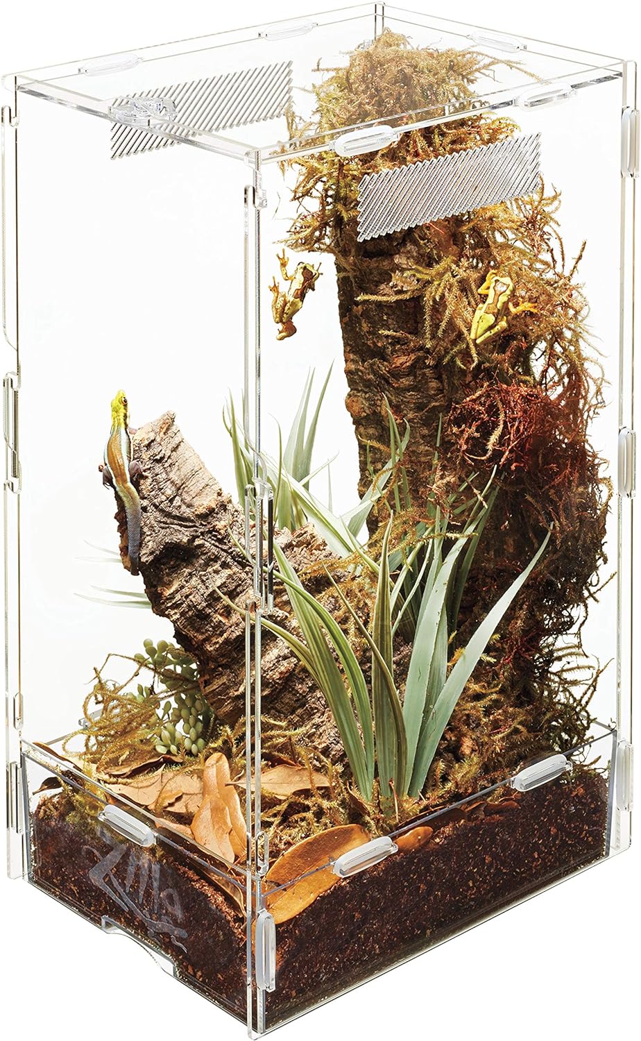 Zilla Micro Habitat Terrariums with Locking Latch Arboreal, Large