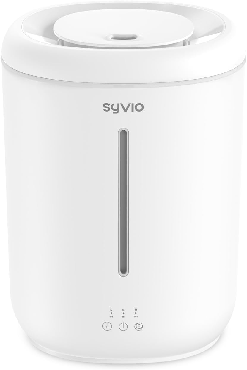 Syvio Humidifiers for Bedroom Large Room, Easy to Clean Humidifier Ultrasonic & Essential Oil Diffuser, Room Humidifier for Bedroom Baby Plant Cool Mist, Top Fill, Quiet, 360�� Nozzle, Auto Off, 2.8L ��