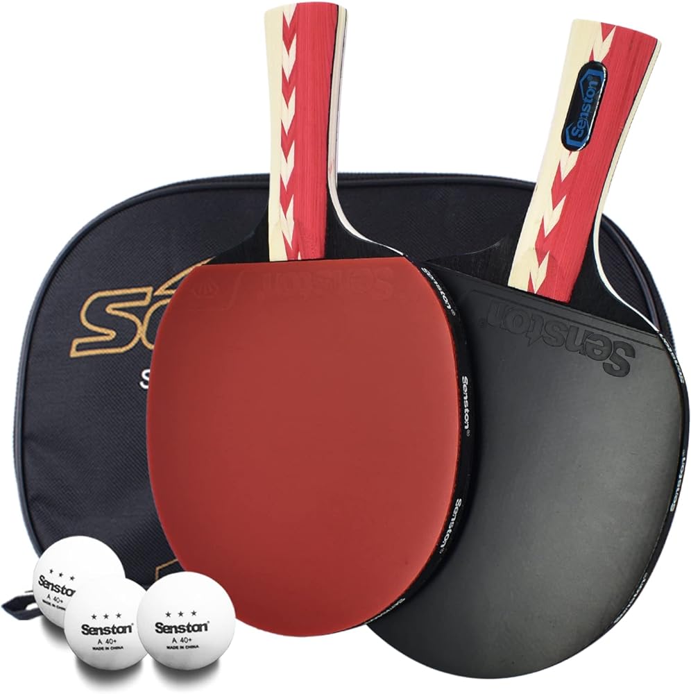 Senston Ping Pong Paddles Table Tennis Paddle, Ideal for Entertainment or Competition - Ping Pong Paddle Set with Advanced Speed, Control and Spin