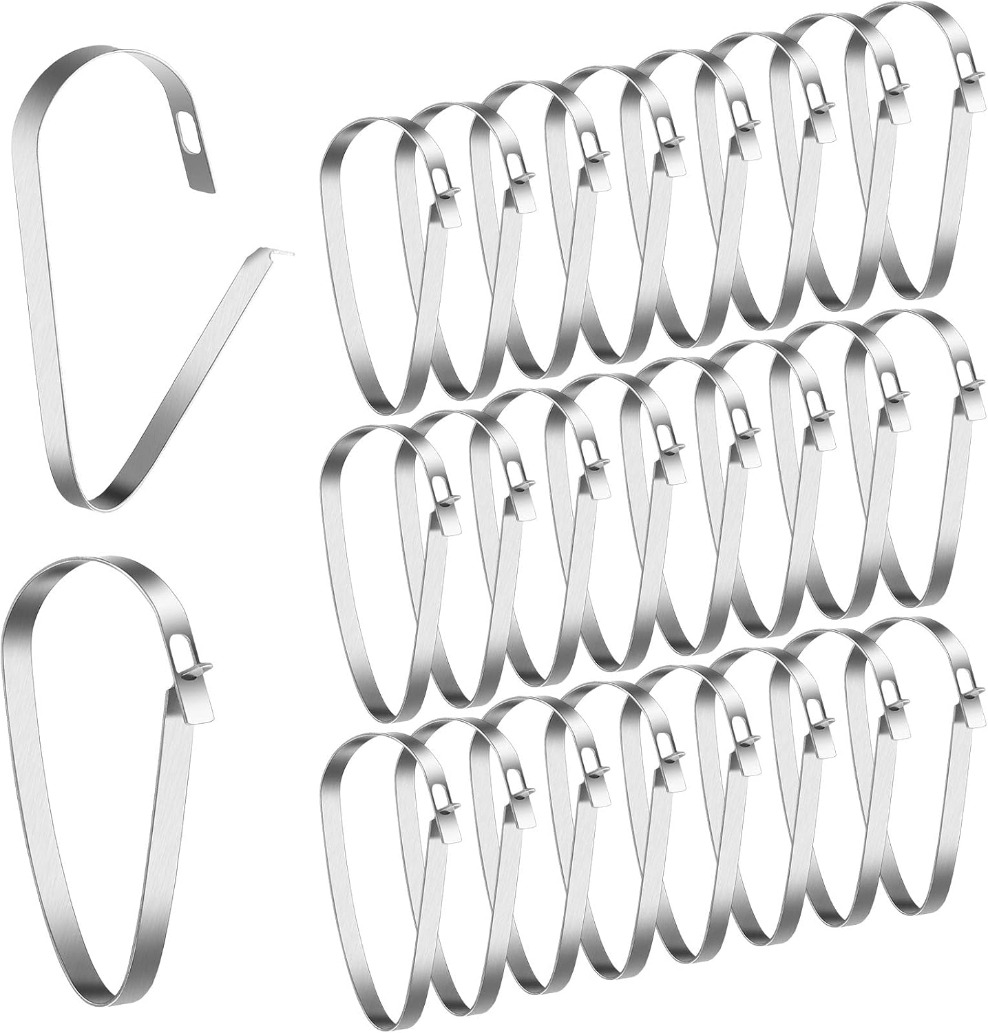 30 Pcs Real Estate Sign Rider Clips Hanging Stainless Steel Sign Rider Clips Metal Clip Real Estate Sign Clips for Hanging Signs Riders Posts Open House Signs