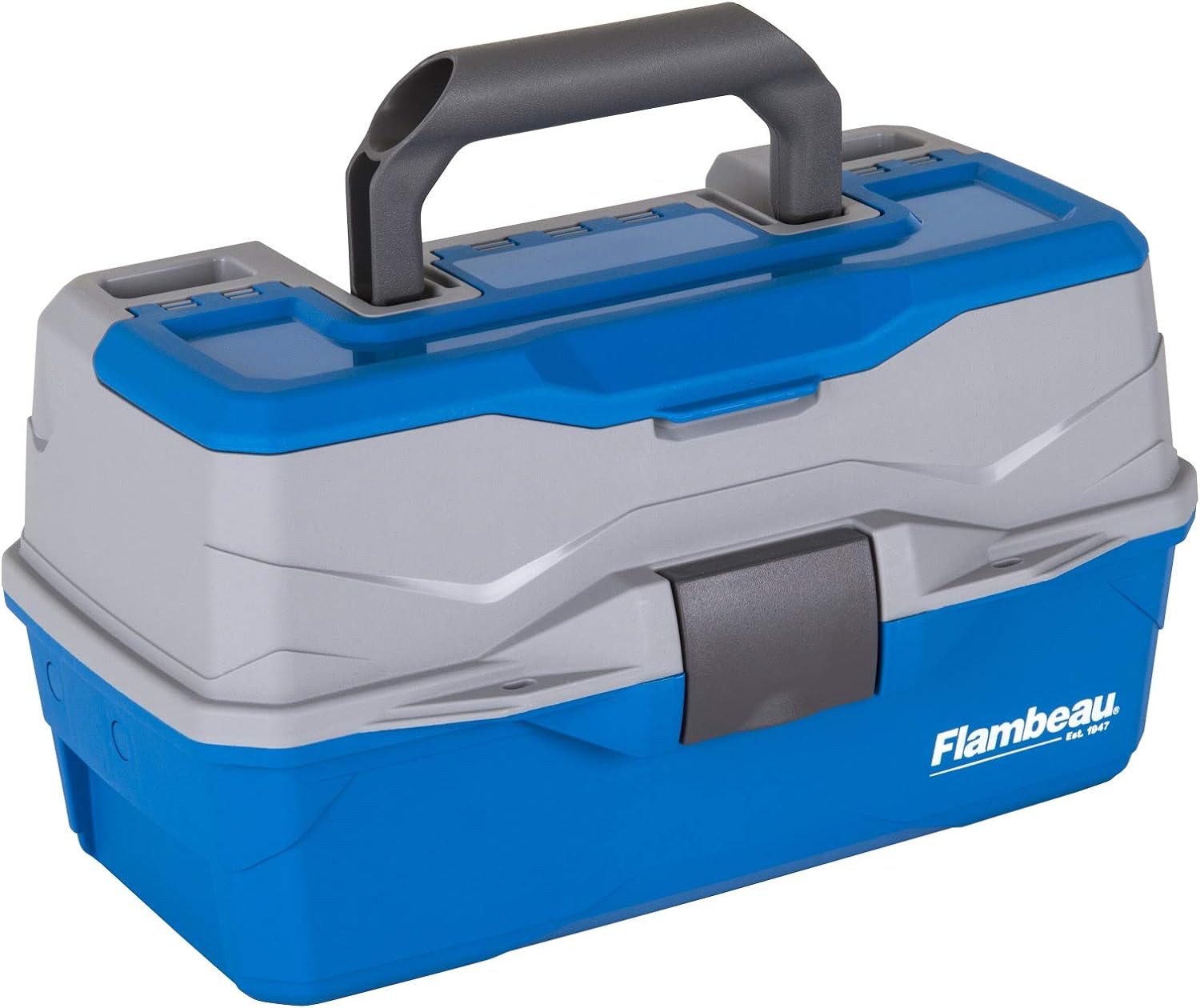 Flambeau Outdoors 6382TB 2-Tray - Classic Tray Tackle Box - Blue/Gray