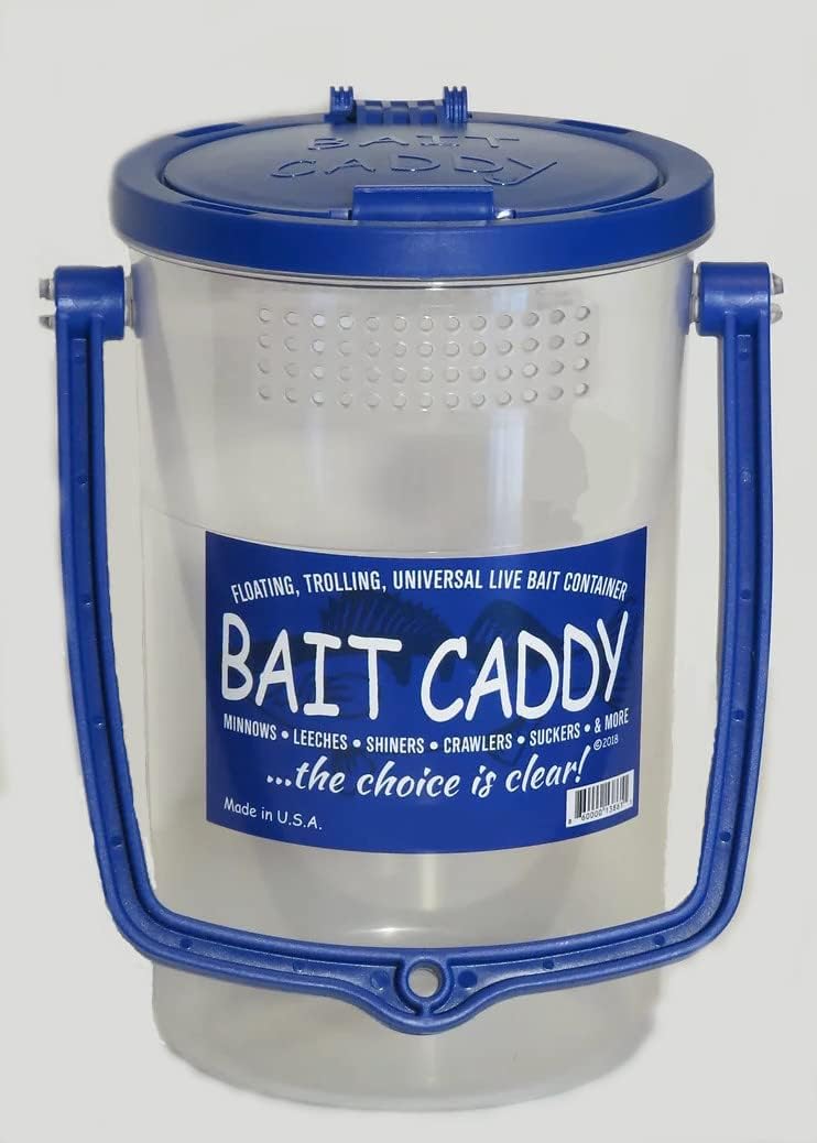 Universal Live Bait Container. Clear, Portable, Floating, and Trolling usable Spring, Summer, Fall and Winter