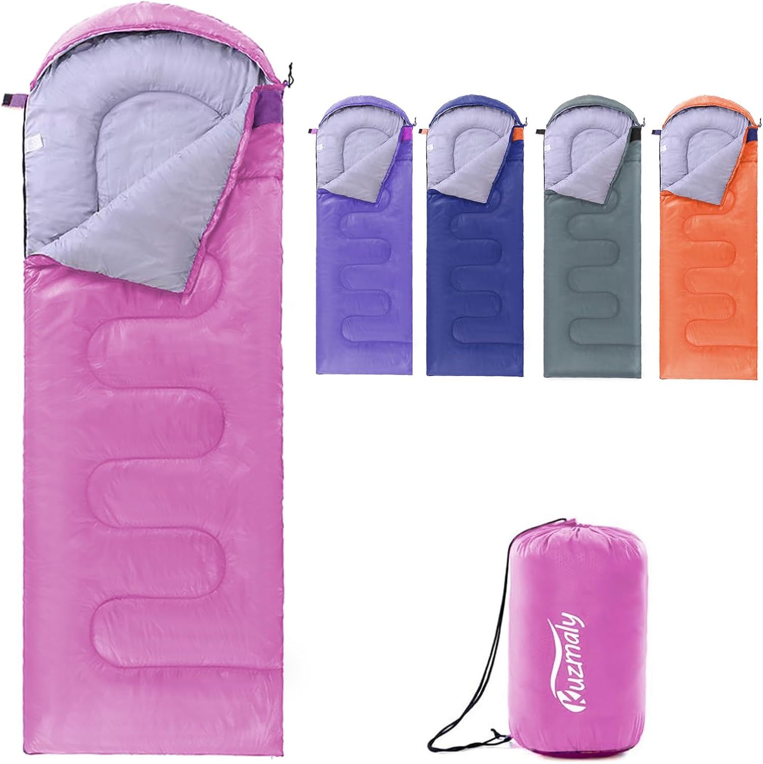 Camping Sleeping Bag 3 Seasons Lightweight &Waterproof with Compression Sack Camping Sleeping Bag Indoor & Outdoor for Adults & Kids