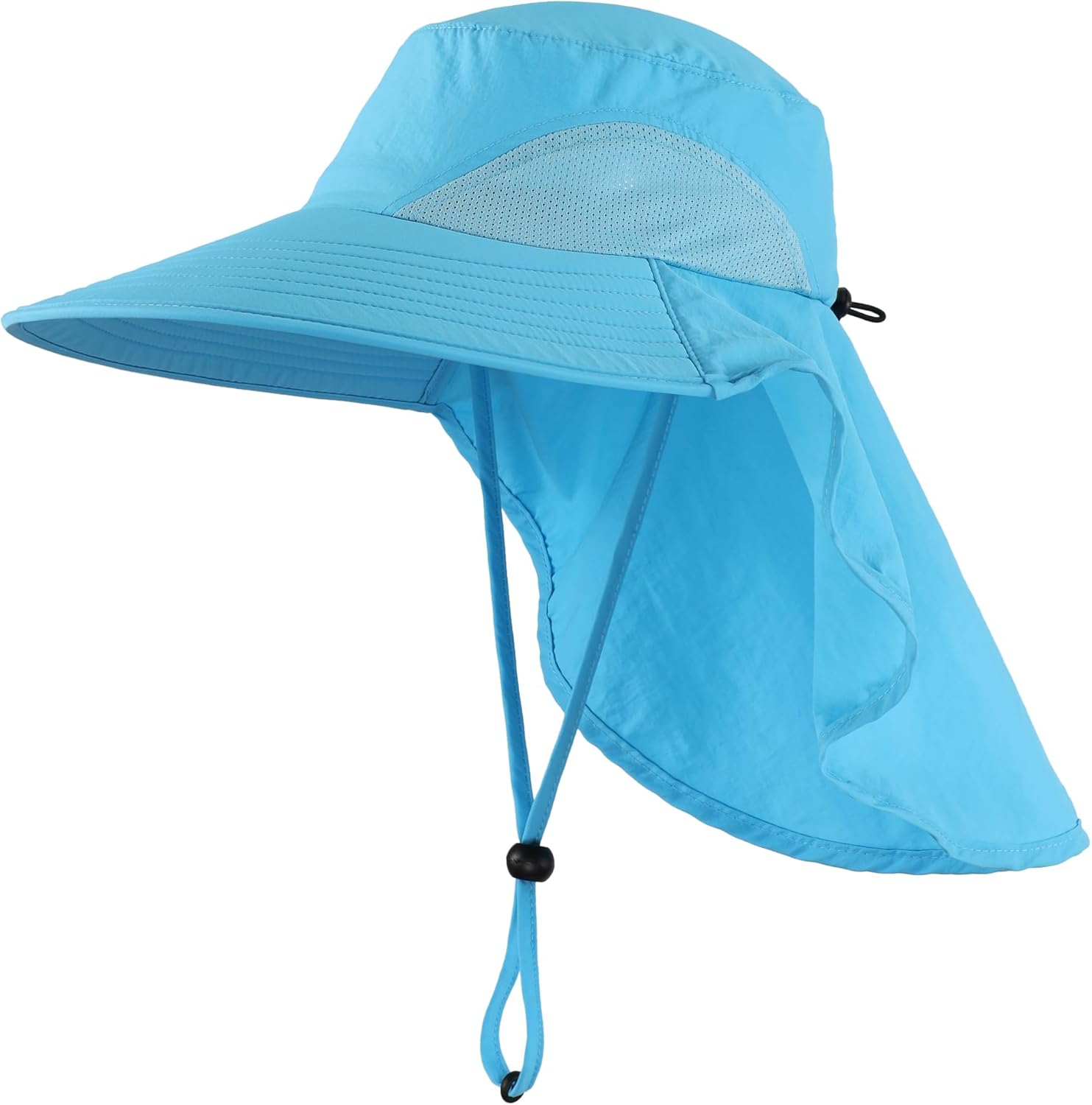 Home Prefer Outdoor UPF50  Sun Hat Wide Brim Mesh Fishing Hat with Neck Flap