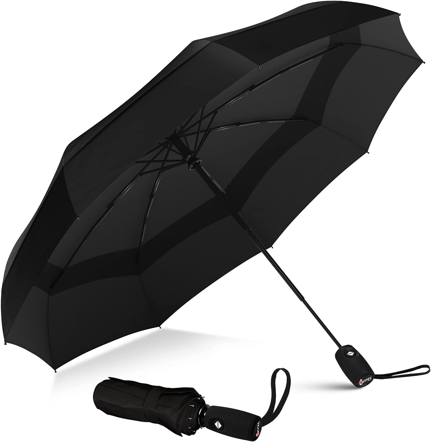 Repel Travel Umbrella: Windproof Travel Umbrella and Compact Mini - Perfect for Car, Golf, and On-the-Go. Small Travel Umbrella Compact Mini, Windproof and Strong