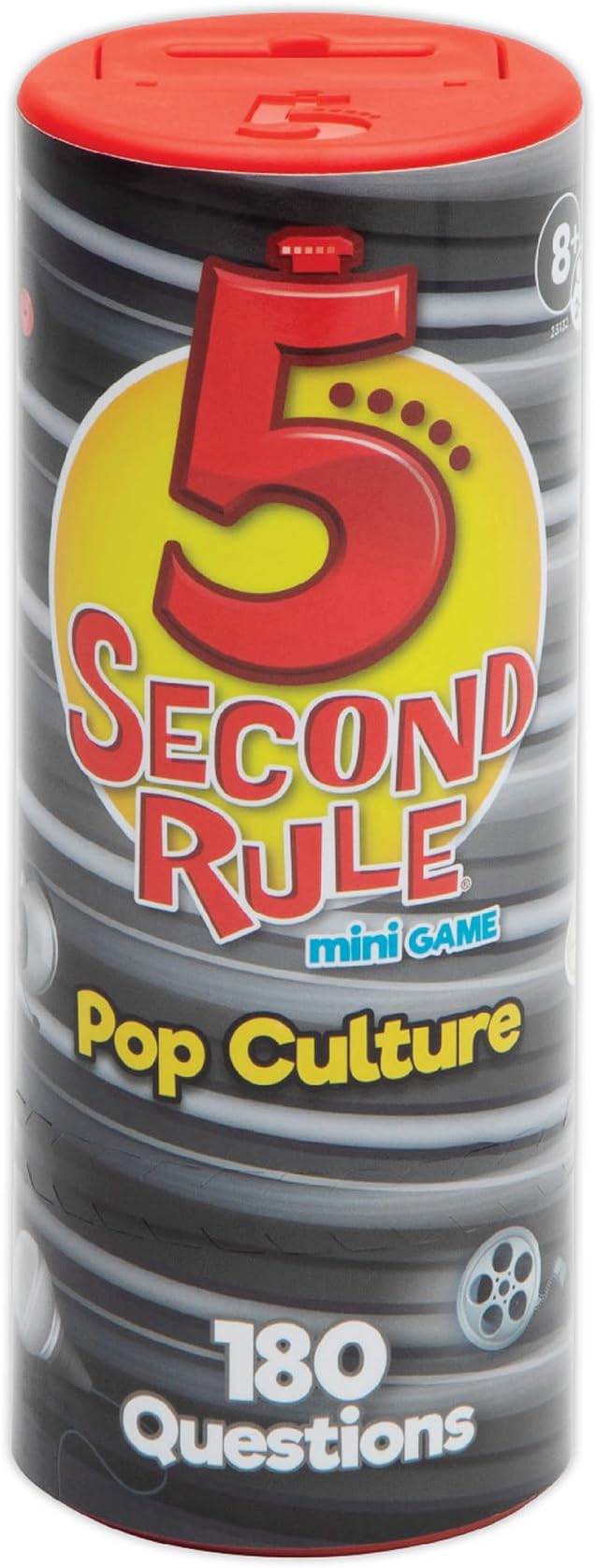 5 Second Rule Game Pop Culture Edition (Mini Tube) - Simple Questions Card Game for Family Fun, Party, Kids, Travel, Game Night & Sleepovers - Think Fast and Shout Out Answers - for Ages 8 