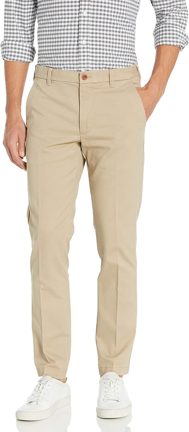 IZOD Men's Slim Fit Advantage Performance Stretch Flat Front Chino Pant