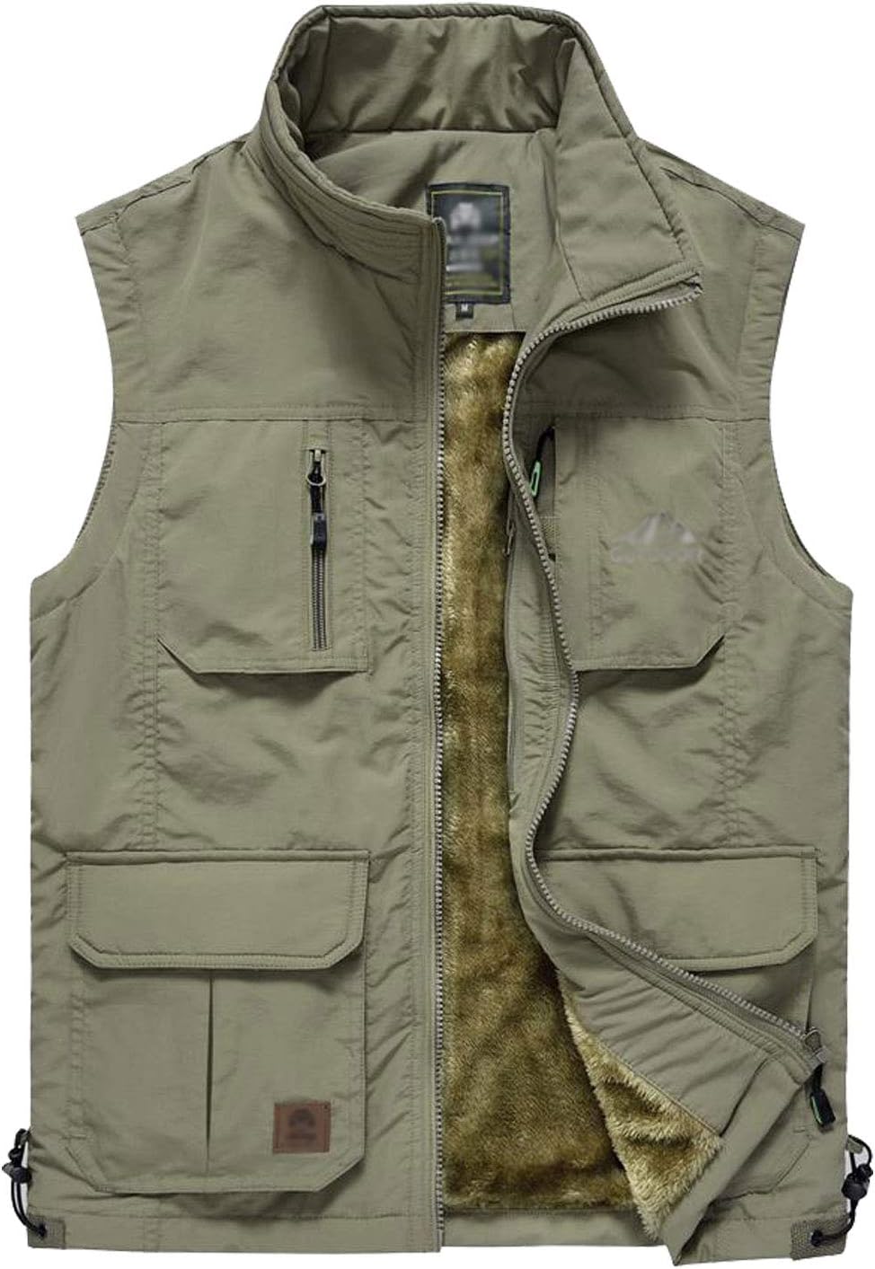 Flygo Men' Casual Lightweight Outdoor Travel Fishing Hunting Vest Jacket with Pockets