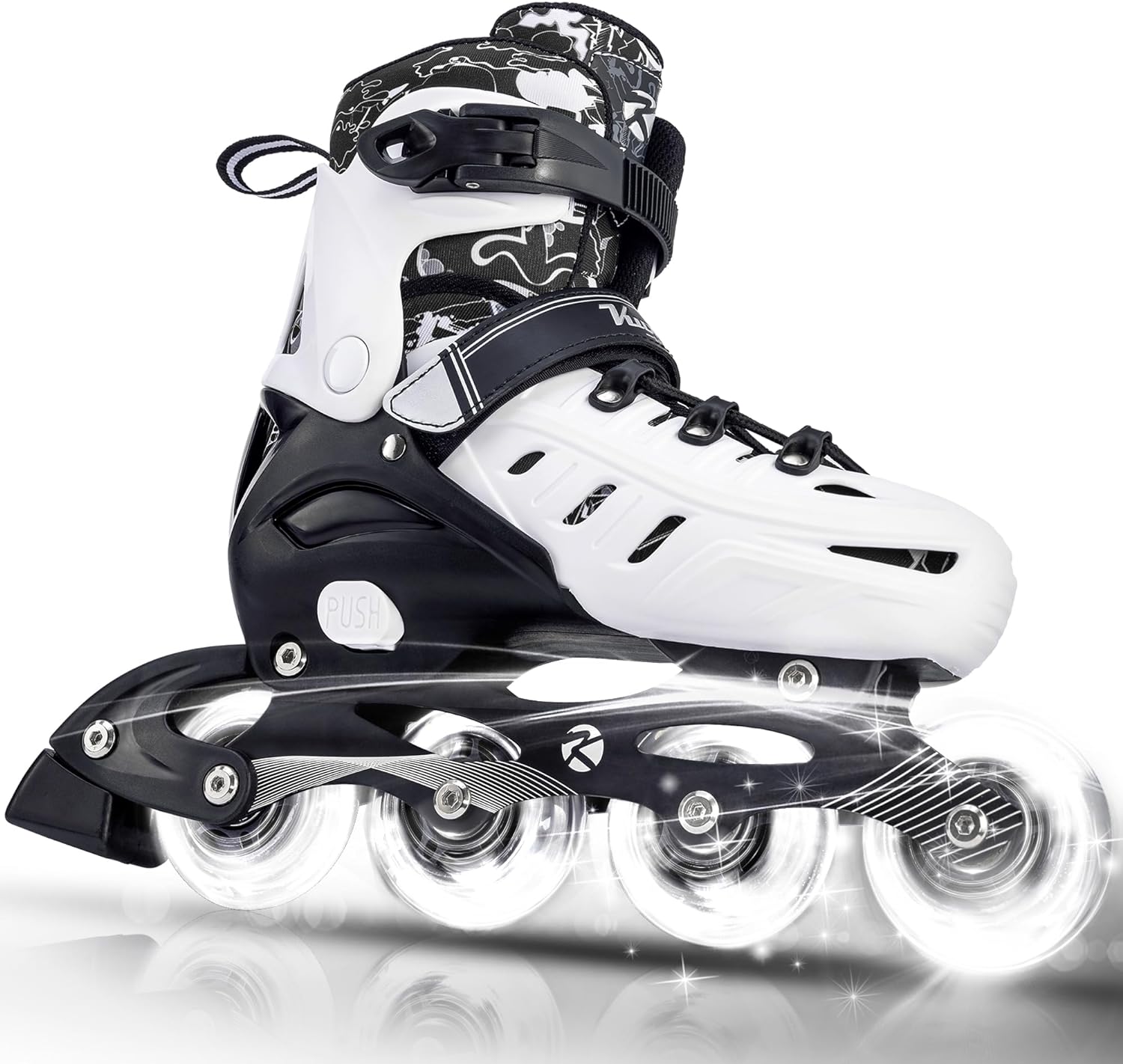 Kuxuan Skates Inline Skates for Kids and Adult, Adjustable Fun Illuminating Skates for Girls, Boys, Women and Men Outdoor and Indoor Beginners