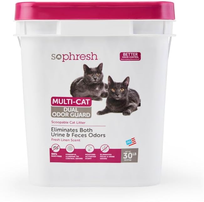 So Phresh Dual Odor Guard Scoopable Cat Litter, 30 lbs.