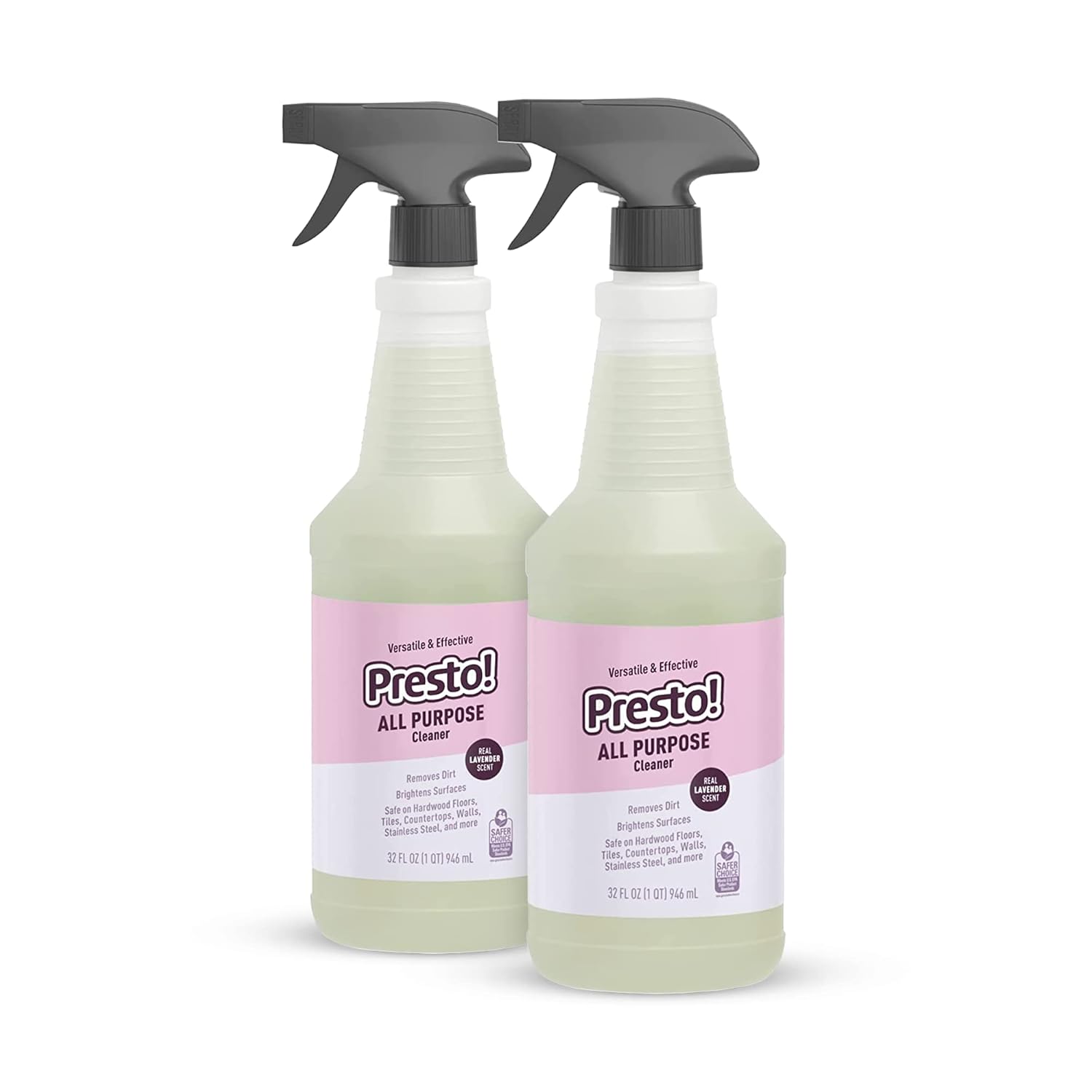 Amazon Brand  Presto! All Purpose Cleaner, Lavender Scent, 32 fl oz, Pack of 2