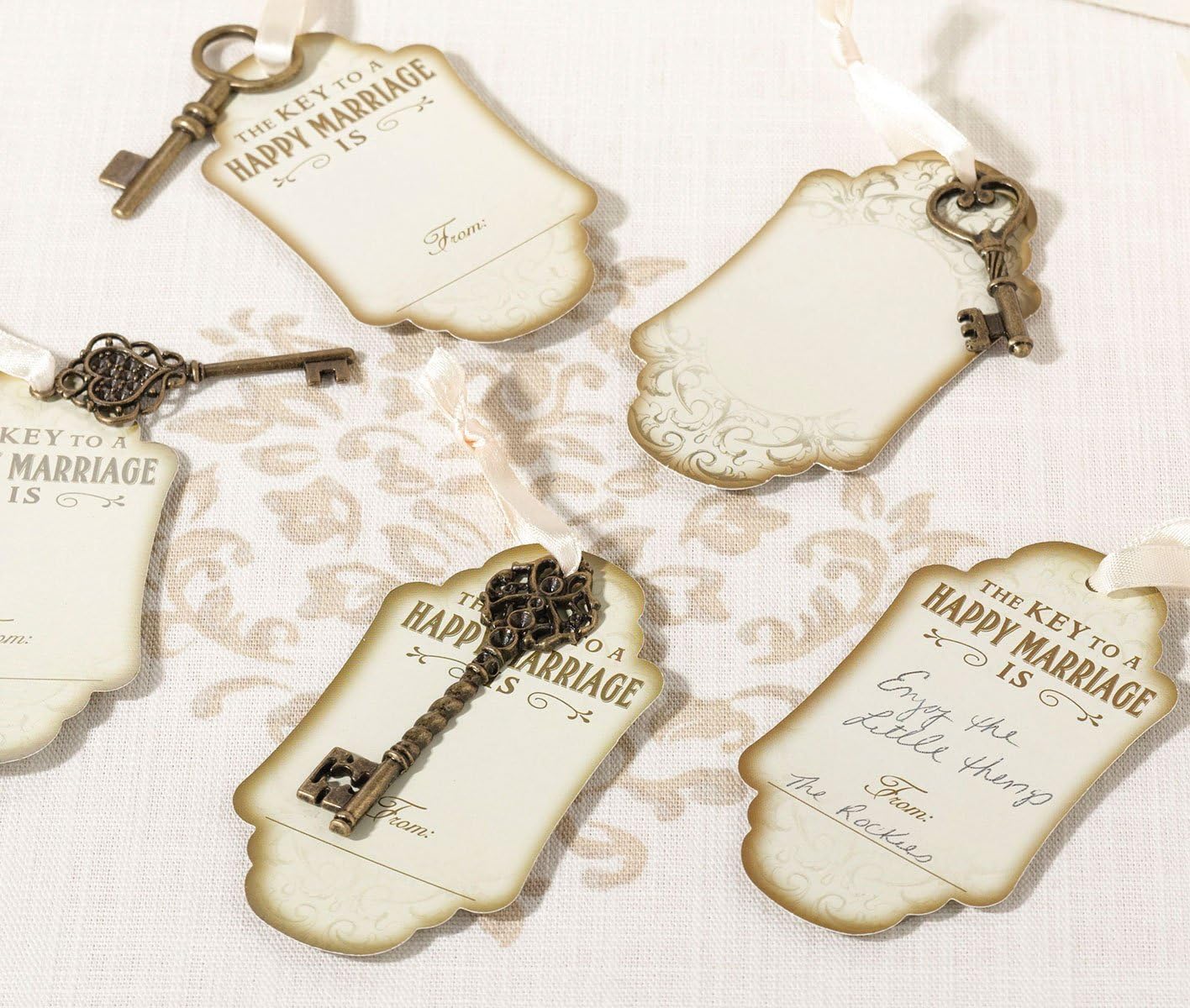 Lillian Rose Bronze Guest Book Alternative Vintage Key Tags