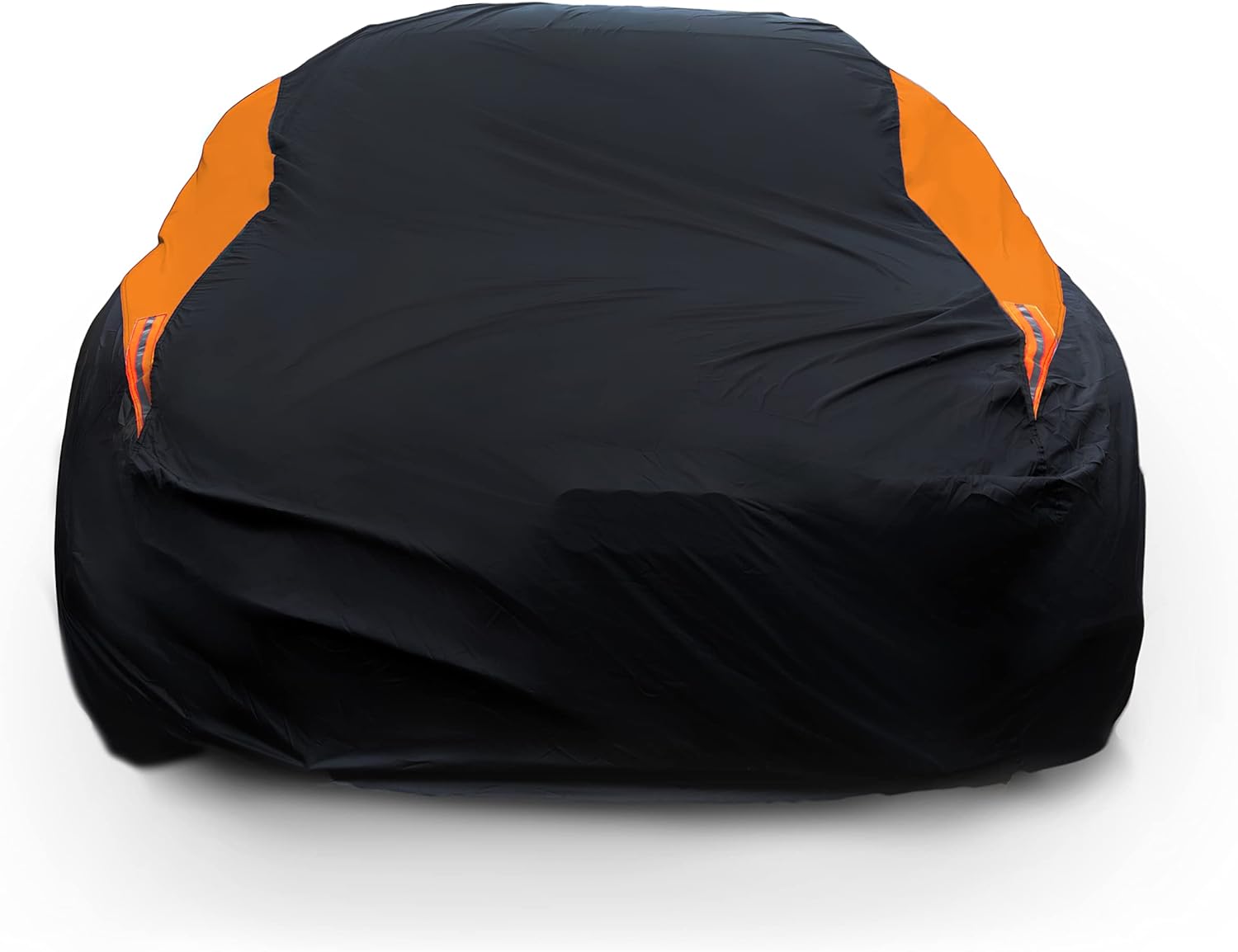 Waterproof Car Cover All Weather Snowproof UV Protection Windproof Outdoor Full car Cover, Universal Fit for Sedan (Fit Sedan Length 186-193 inch, Orange)