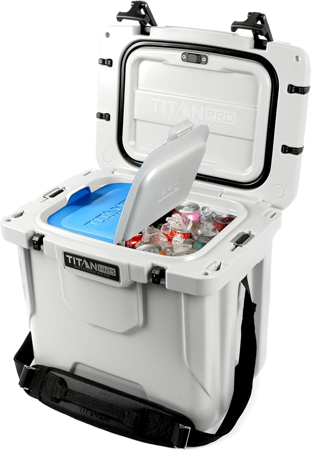 High Performance Ice Chest - 25 Quart Capacity - Hard Cooler with Ice Saver Performance Booster and Microban Protection - Arctic White