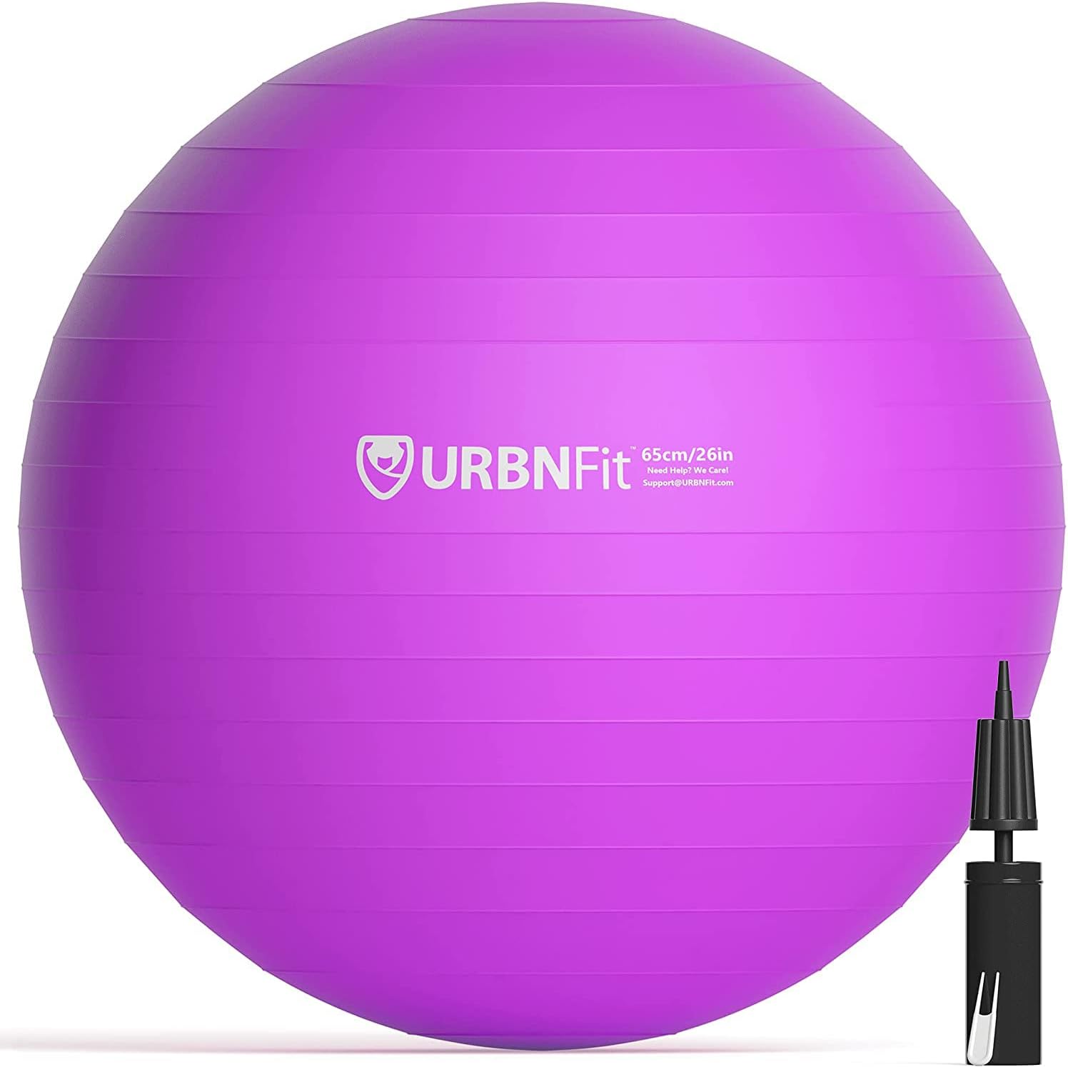 URBNFit Exercise Ball - Yoga Ball in Multiple Sizes for Workout, Pregnancy, Stability - Anti-Burst Swiss Balance Ball w/Quick Pump - Fitness Ball Chair for Office, Home, Gym