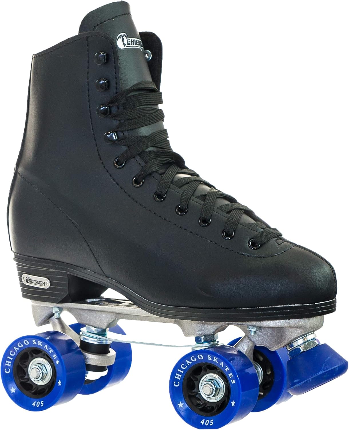 CHICAGO Skates Premium Black Quad Roller Skates for Boys and Men Beginners Classic Adjustable High-Top Design for Indoor or Outdoor Skates and Roller Derby