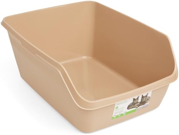 So Phresh Tan Scatter Shield High-Back Litter Box for Cat, X-Large