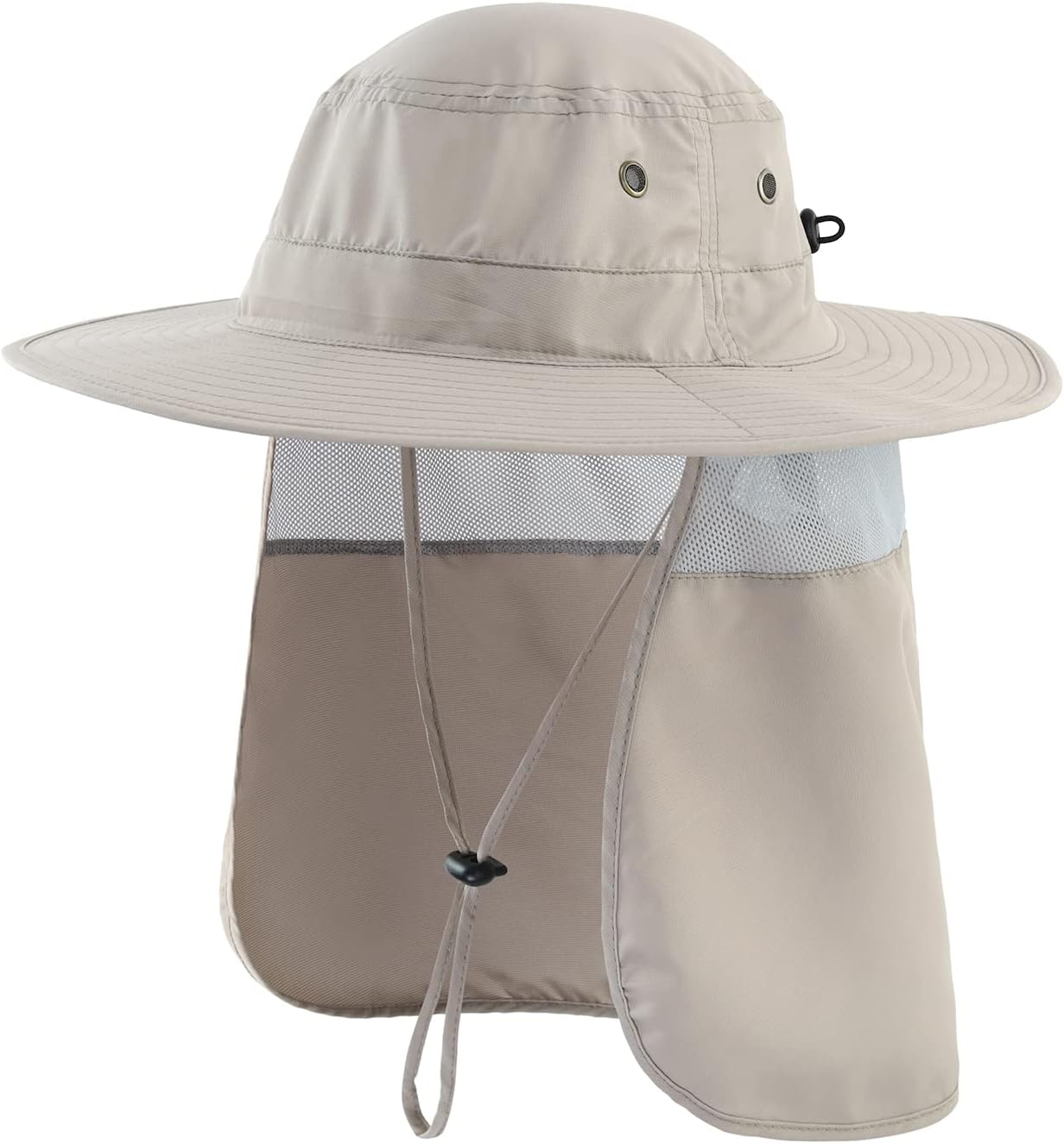 Home Prefer UPF50 Mens Sun Hat with Neck Flap Quick Dry UV Protection Cap Womens Wide Brim Fishing Hat Neck Flap Beach Garden