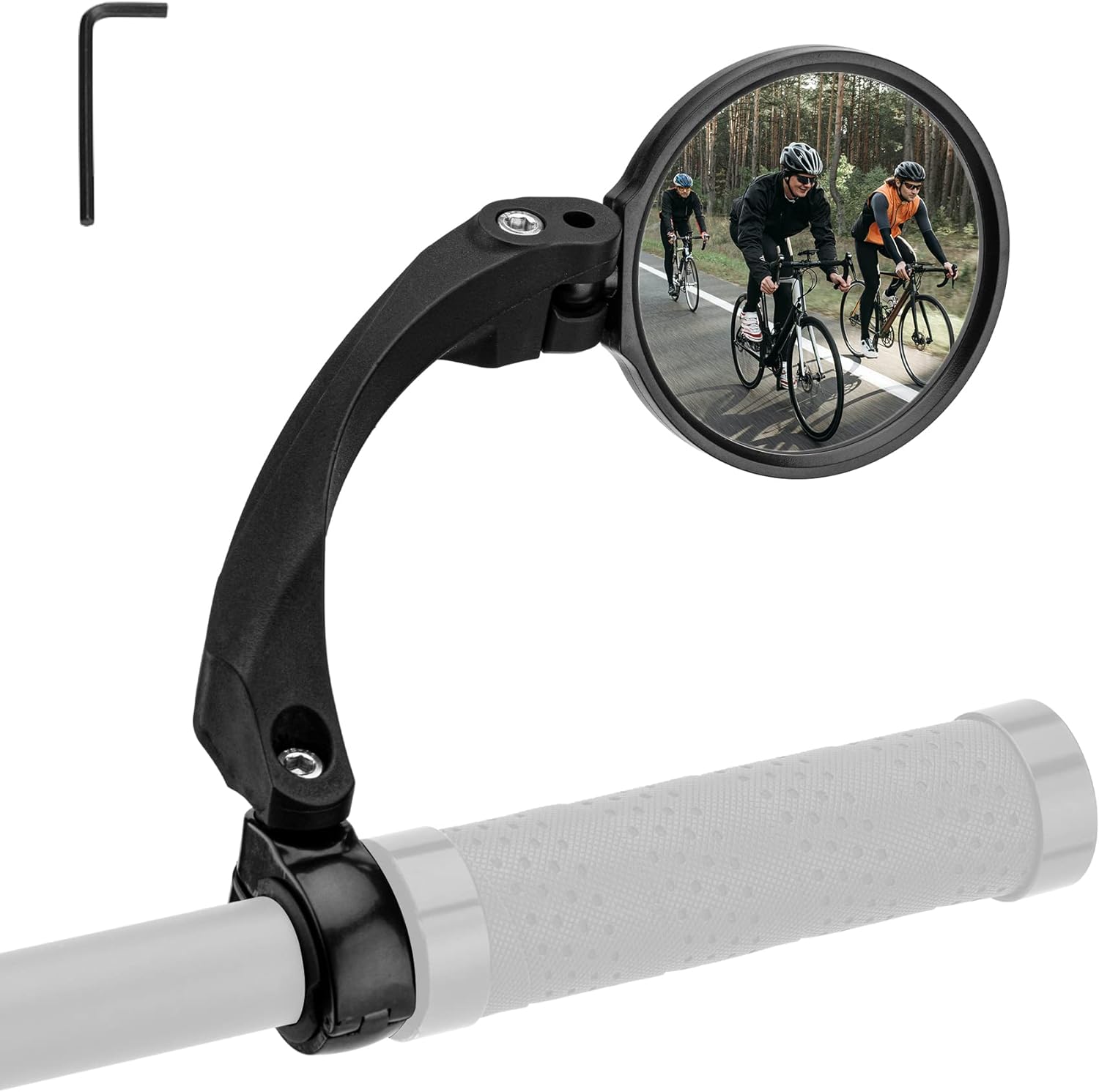 ROCKBROS Bike Mirror Handlebar Mount Bicycle Rear View Mirror Adjustable Rotatable Safety Bike Accessories Bike Mirrors for Mountain MTB Road E-bike