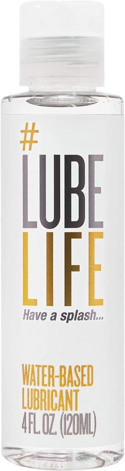 Lube Life Water-Based Personal Lubricant, Lube for Men, Women & Couples, Non-Staining, 4 Fl Oz