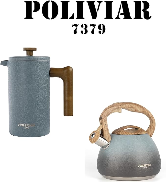 POLIVIAR Tea Kettle & French Press Coffee Maker