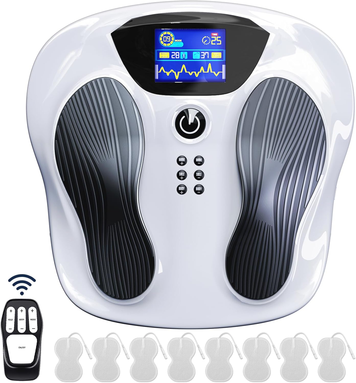 Creliver Foot Nerve Muscle Stimulator Pro, TENS & EMS Foot Massager for Neuropathy, Circulation and Body Pain Relief, Electric Feet Legs Blood Circulation Machine, FSA or HSA Eligible