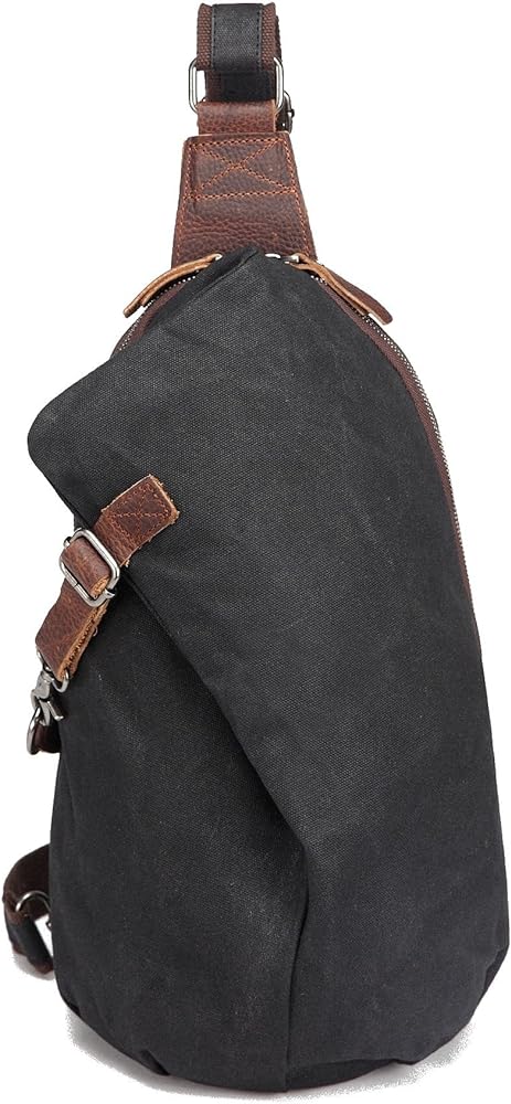 AOTIAN Unisex Sling Backpack Waxed Canvas Crossbody Bag 10 Liters