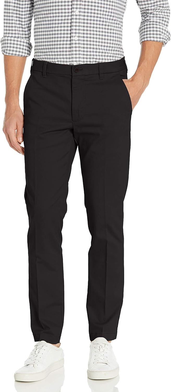 IZOD Men's Slim Fit Advantage Performance Stretch Flat Front Chino Pant