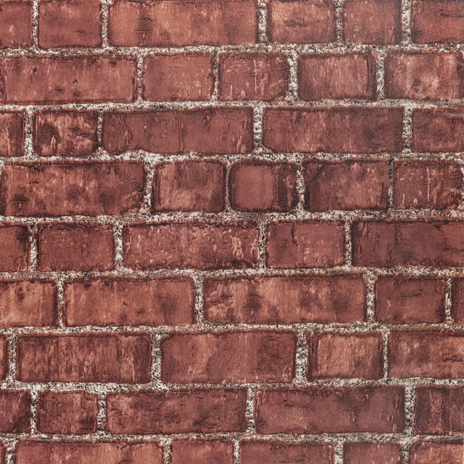 practicalWs Red Brick Wallpaper Peel and Stick 3D Faux Brick Contact Paper Wallpaper for Fireplace Kitchen Self Adhesive Removable Decorative Wallpaper Vinyl Film 17.5in*236in