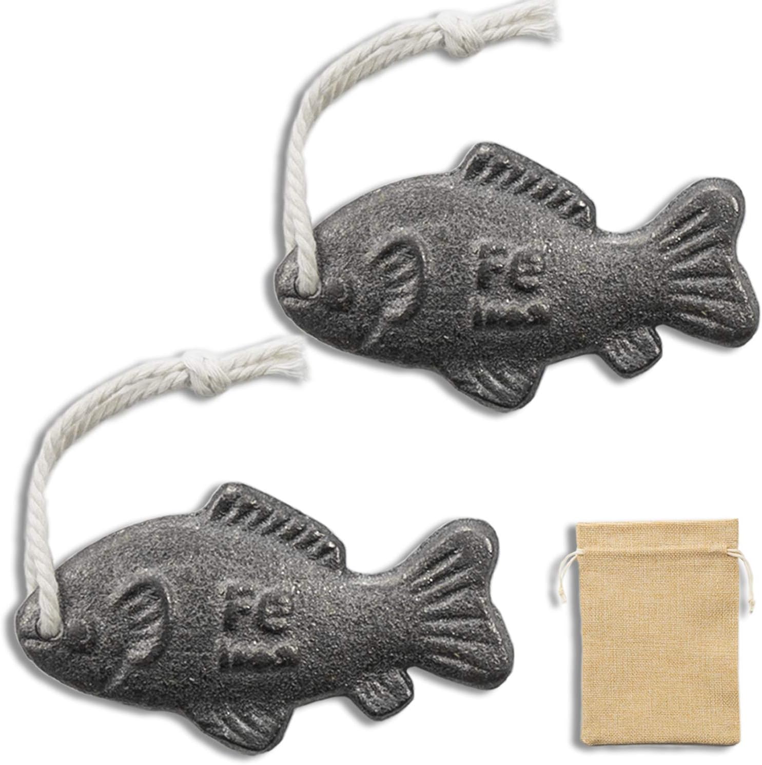 2 Packs of Iron Fish with Bag-A Natural Source of Iron to Reduce The Risk of Iron Deficiency,an Effective and Safe Cooking Tool to Add Iron to Food,Ideal for Pregnant Women Vegans Athletes