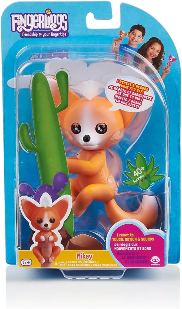 WowWee Fingerlings - Interactive Baby Fox - Mikey (Orange)