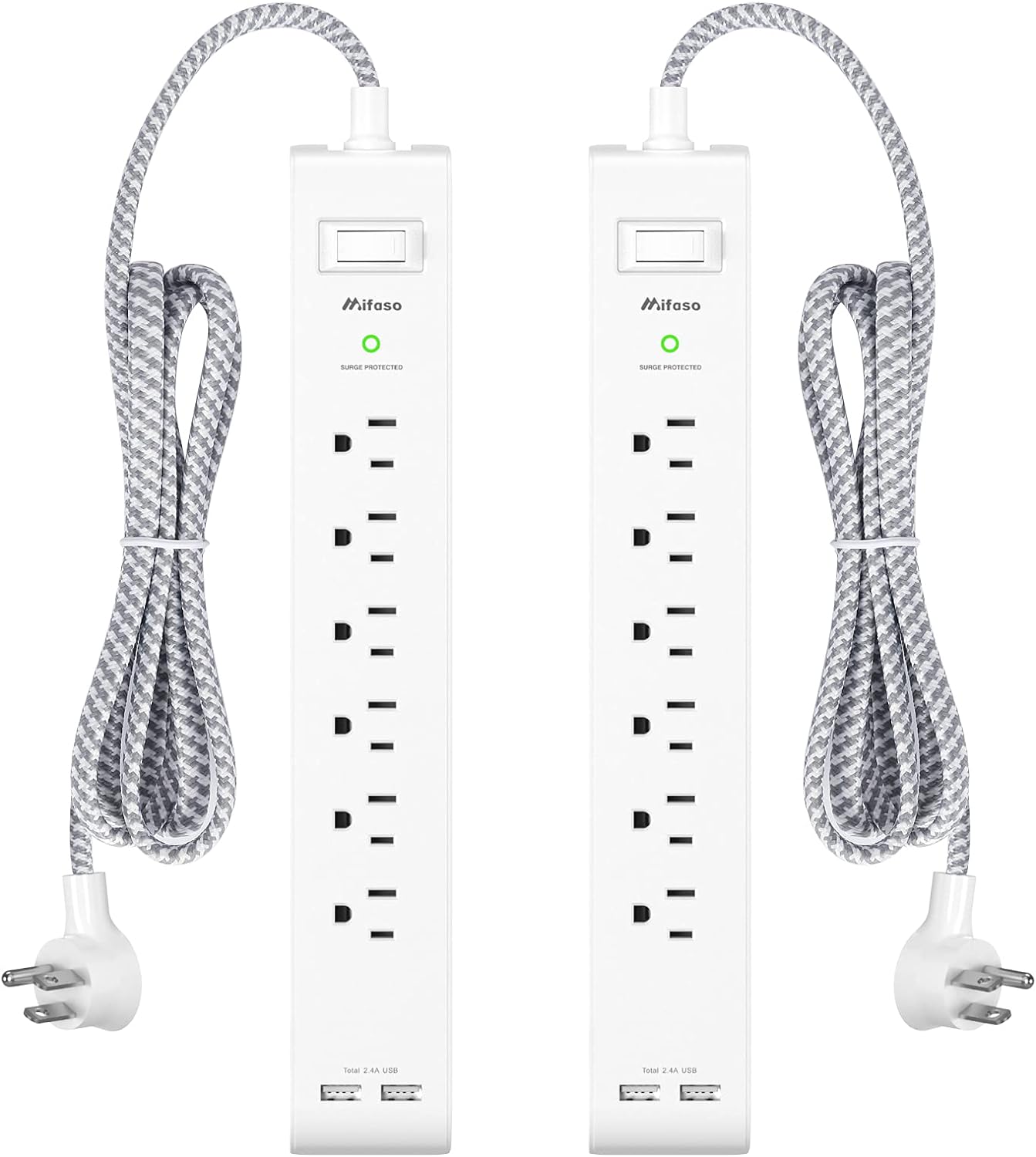 The 2-Pack Power Strip has earned an outstanding five-star review for its combination of convenience and performance. Here' why it stands out:-With 6 outlets and 2 USB charging ports, this power strip provides extensive connectivity for various devices, making it a versatile solution for home, office, or dorm use.- The 12FT long extension cord ensures flexibility in positioning the power strip, reaching distant outlets with ease and accommodating various room setups.-Equipped with surge protect
