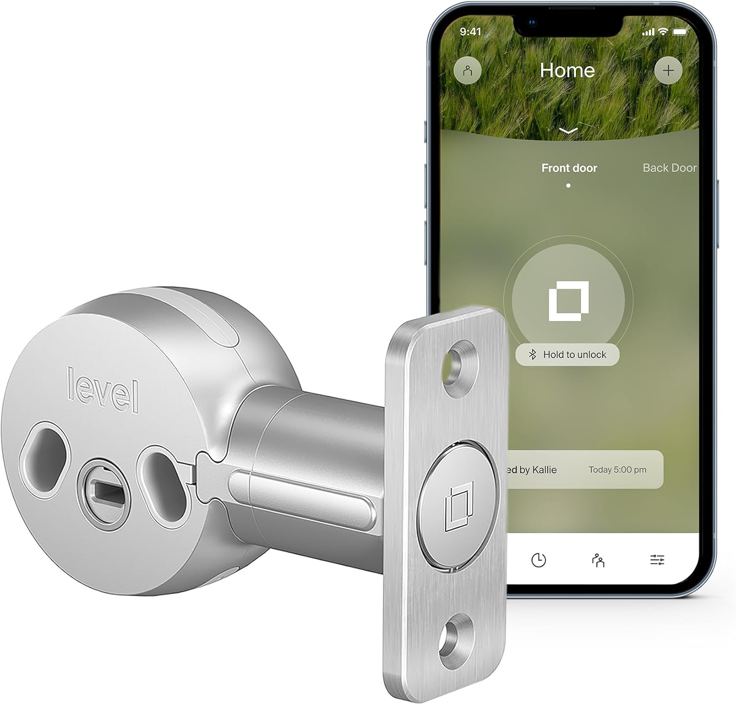 Level Bolt Smart Deadbolt Lock - Convert Your Existing Door Lock Into a Smart Lock for Keyless Lock Entry, App-Enabled Bluetooth Lock with Smartphone Access - Works with iOS, Android and Apple HomeKit