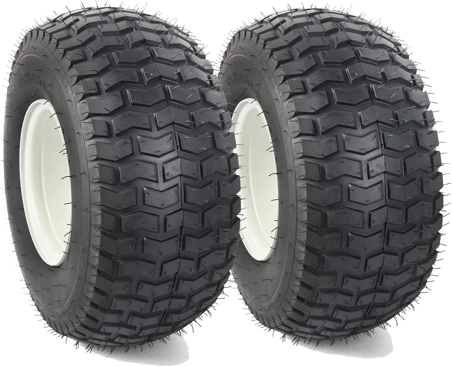 (2-Pack) 18 Tubeless Tires On Rims - 18x8.5-8 Tire and Wheel Assemblies - 4-Lug 4 Center - 2.83 Center Bore - Load Range B Max Tire Weight of 815 Lbs - Compatible with Alumacraft Boat Trailers