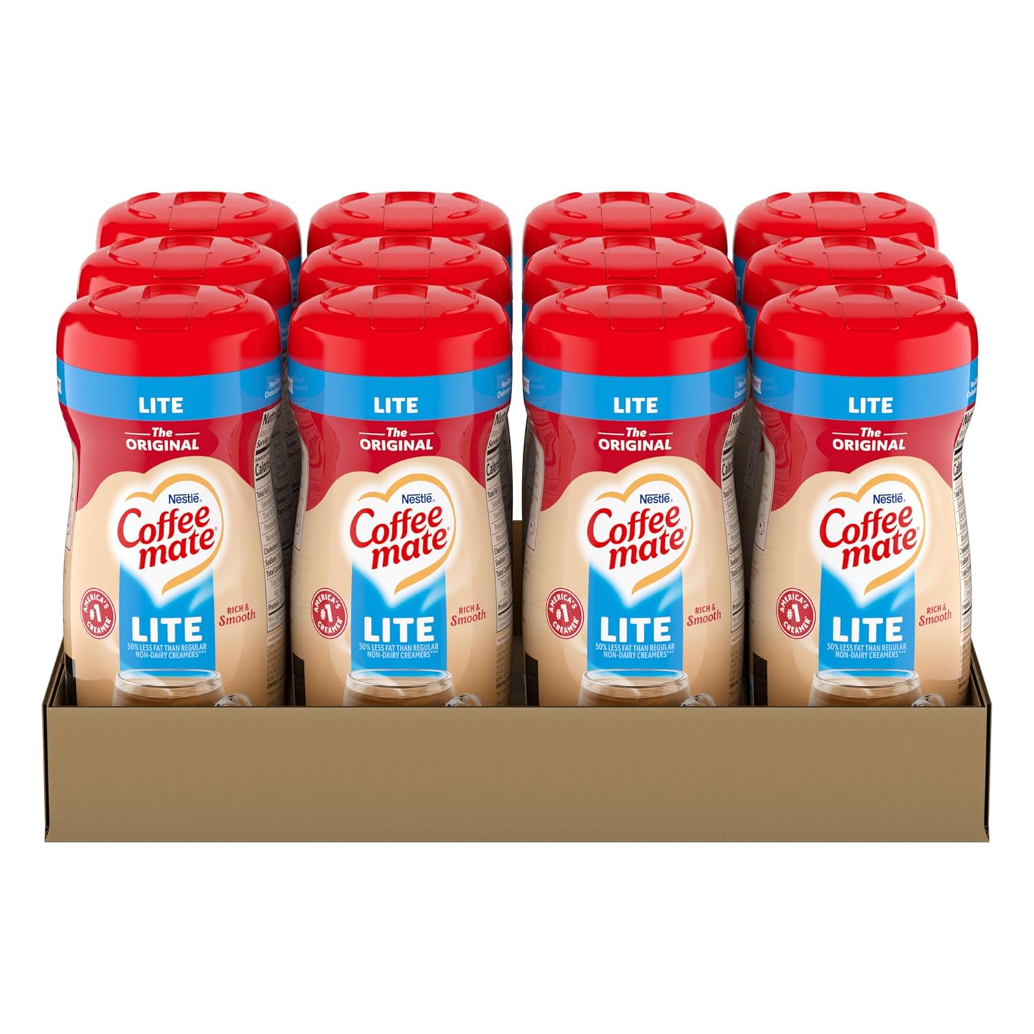 Nestle Coffee Mate Coffee Creamer, Original Lite, Non Dairy Powder Creamer, 11 Ounces (Pack of 12)