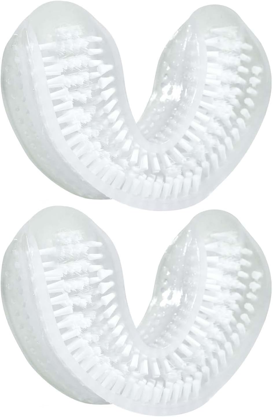 AutoBrush Double Sided U Shaped Nylon Brush Head Replacements - Adults and Kids Sizes (Kids, Ages 6-8, 2 Pack)