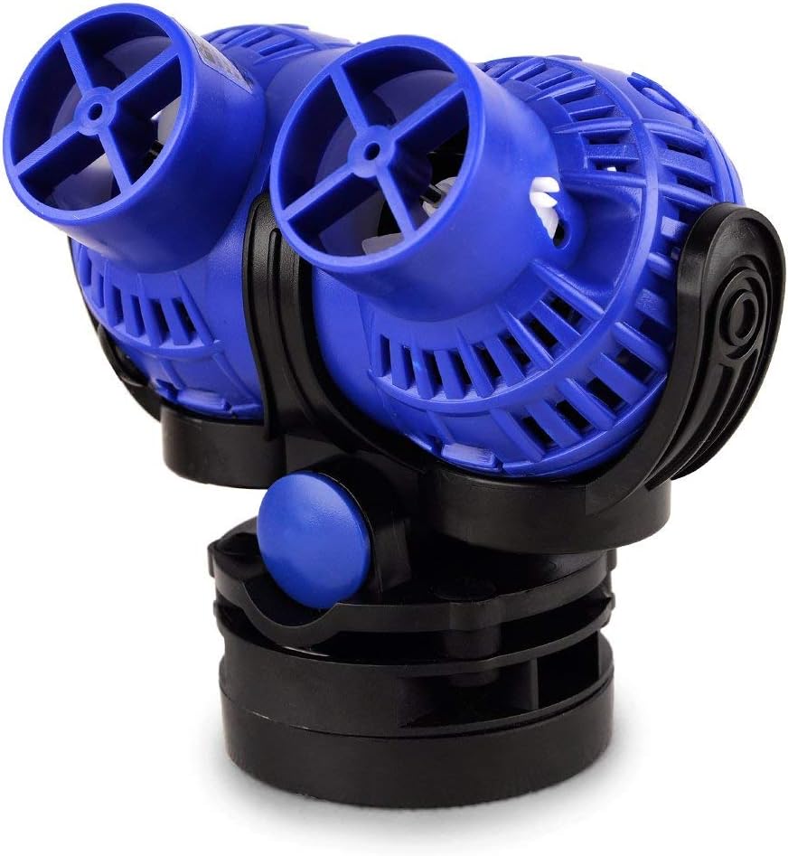 FREESEA Aquarium Circulation Pump Wave Maker Power Head with magnetic mount Suction (1600 GPH, Blue)