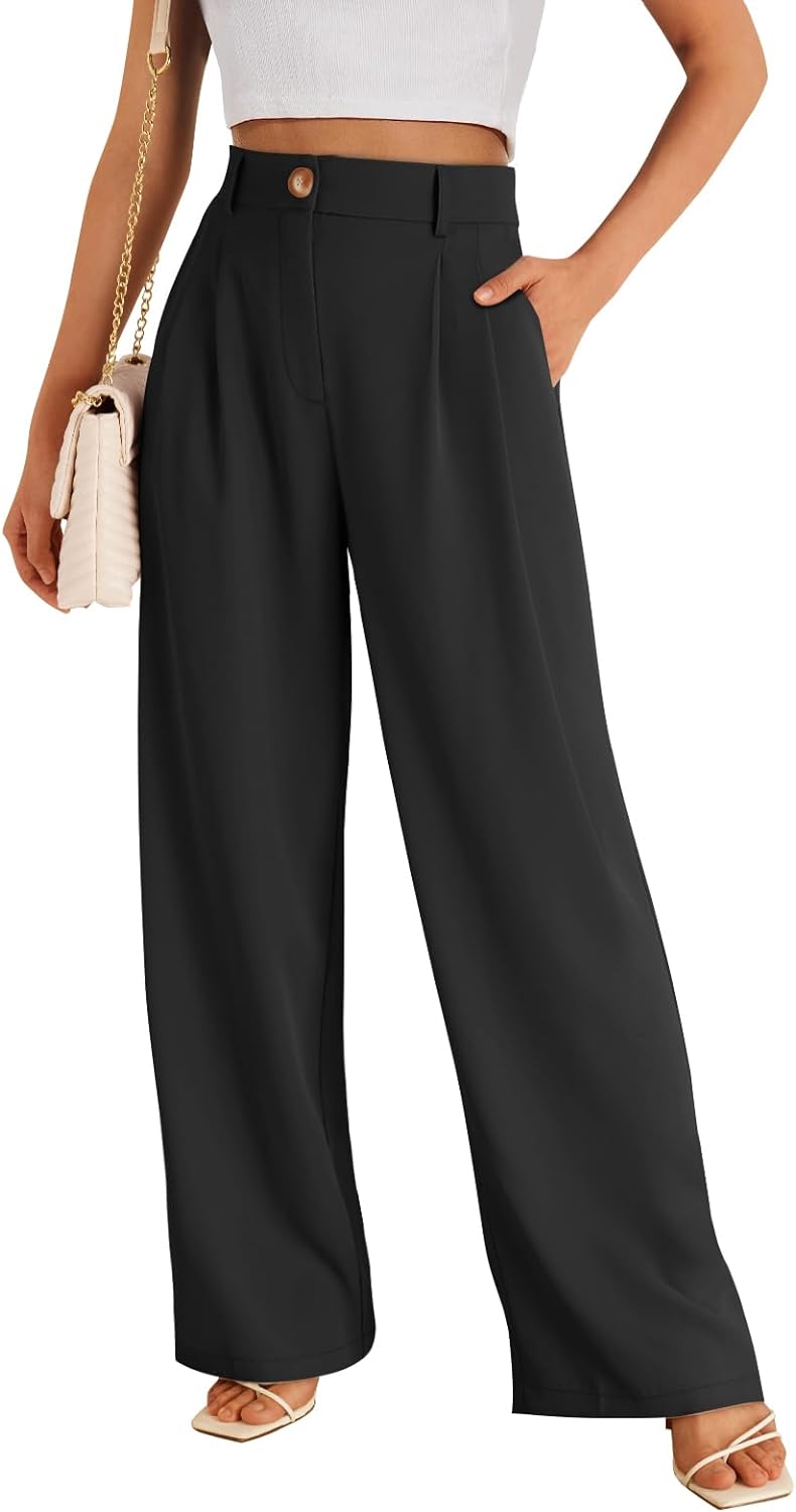 LILLUSORY Wide Leg Dress Pants Women's High Waisted Dressy Trousers