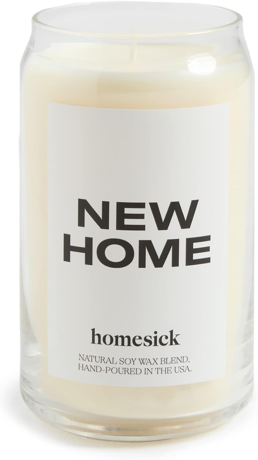 Homesick Scented Soy Candle - 13.75oz Jasmine, New Home Gift for Housewarming, Moving, Friends