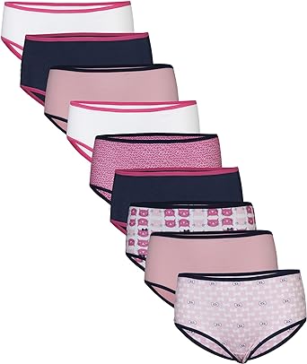 Gildan Girls Cotton Brief Underwear, 9 Pack