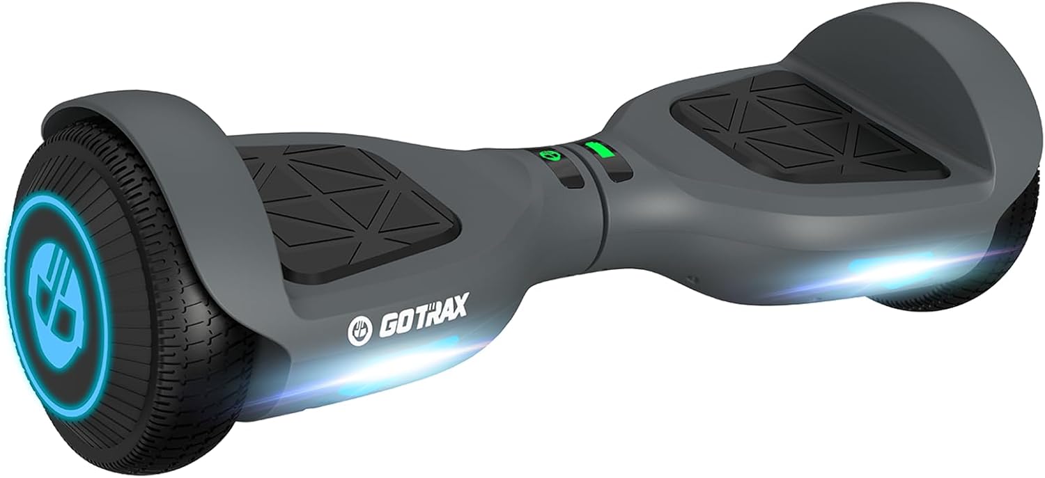 Gotrax Hoverboard with 6.5 LED Wheels & Headlight, Max 4/6 Miles Range, 6.2mph Power by Dual 200W/250W Motor, UL2272 Certified and 50.4Wh/93.6Wh Battery Self Balancing Scooters for 44-176lbs Kids