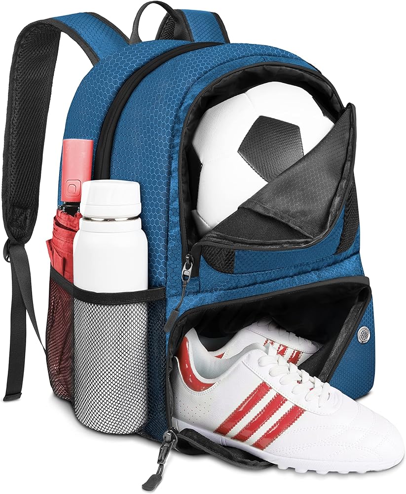 The Bag is perfect for sports. Pockets for your ball, shoes/cleats, water bottle side pockets and area for clothes or to keep away from the ball and shoes. It is light weight and so far so good.