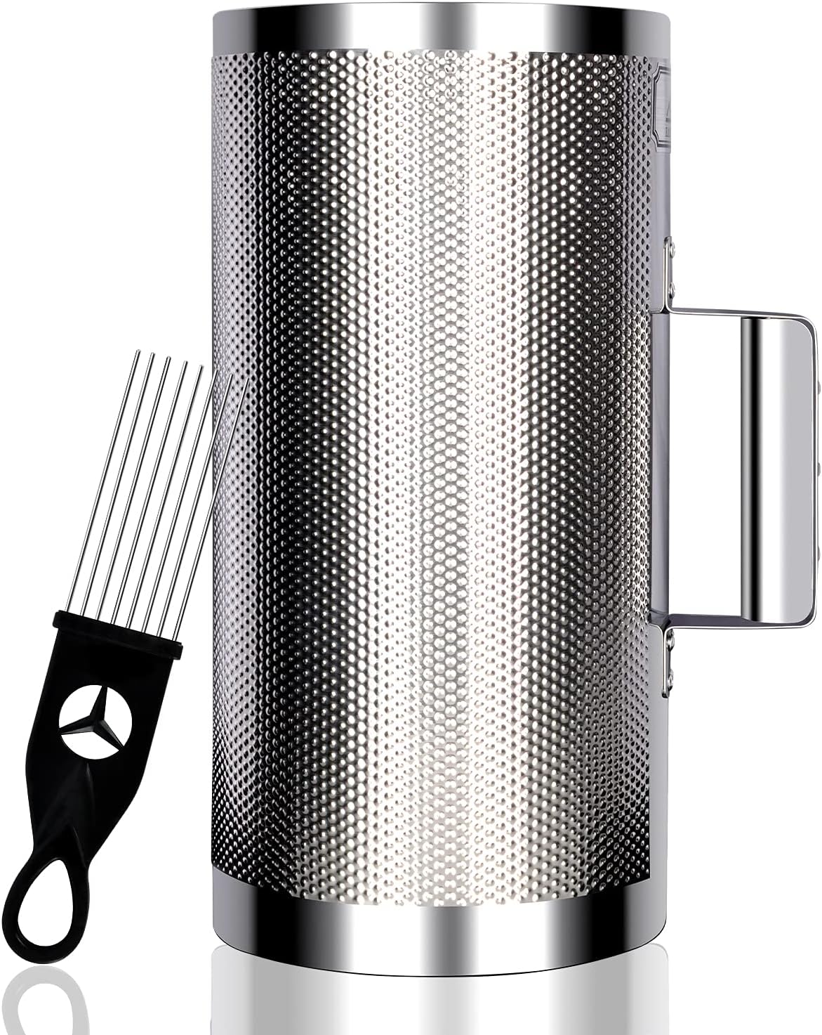 EASTROCK Guiro Instrument Stainless Steel Guiro 6x12 Latin Percussion Instrument with Scraper Professional Band Accompaniment Guiro Shaker Instrument