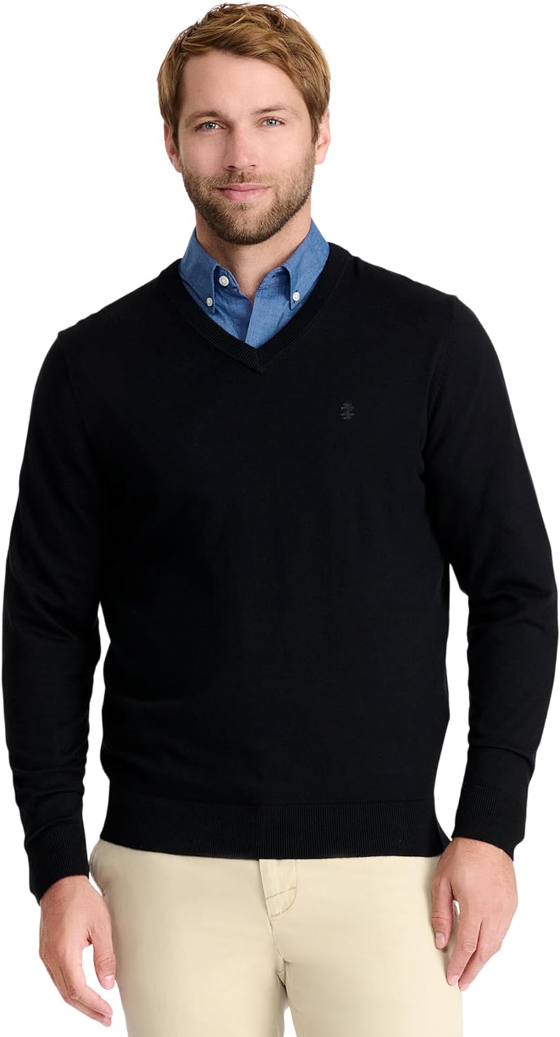 IZOD Men's Premium Essentials Solid V-Neck Sweater