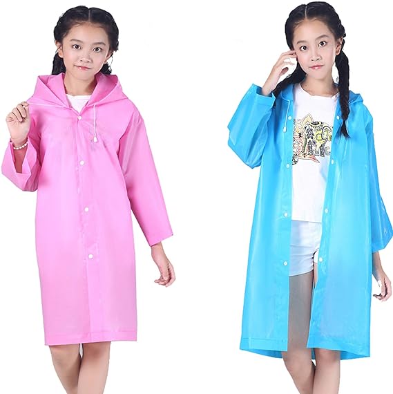 Thicker Reusable Raincoat Rain Poncho Jacket Slicker for Children Boy Girl Kids